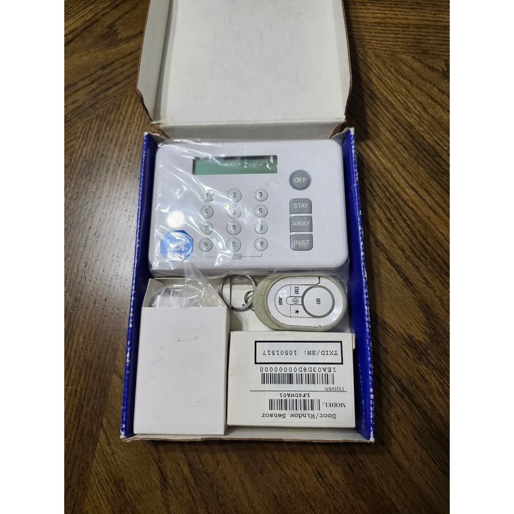 Digital Home Security Keypad with 2 Door Window Sensors & Remote Fob Untested